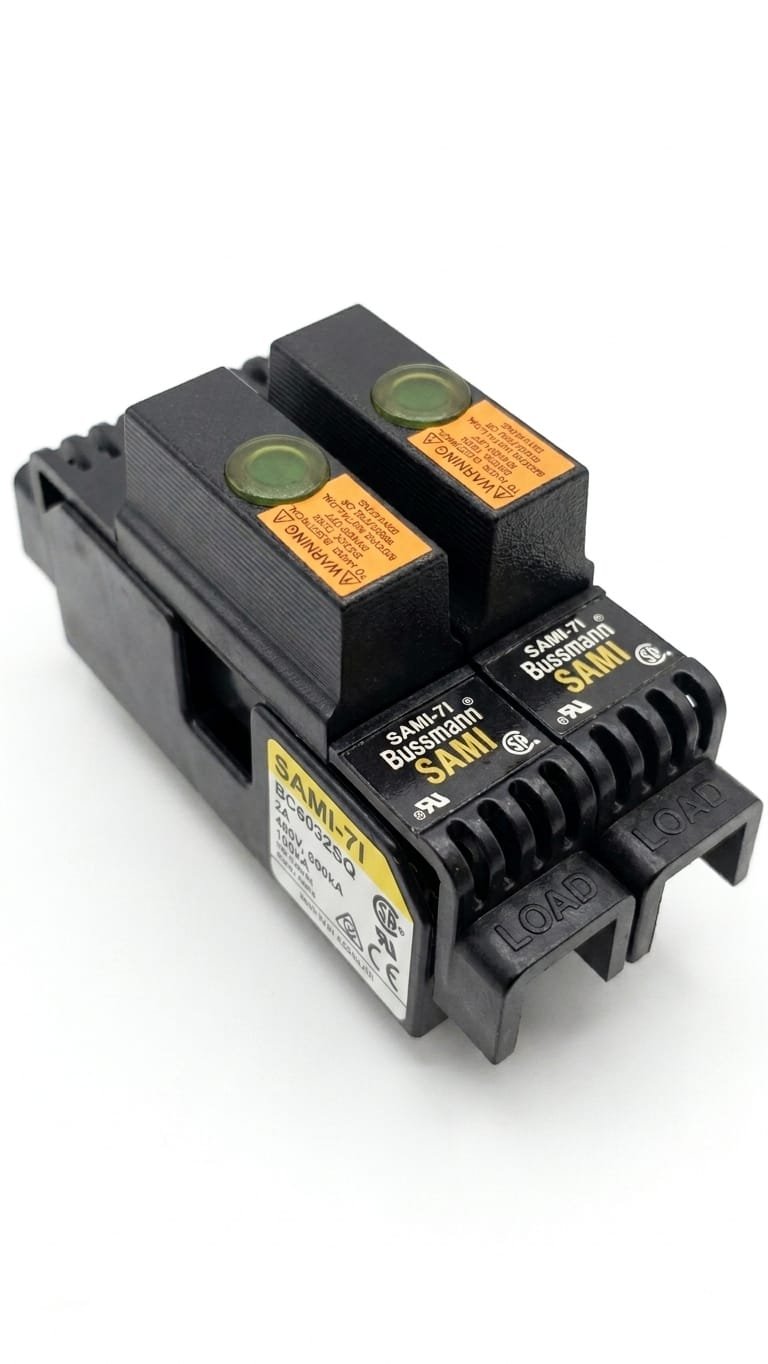 Cubierta de seguridad y bloque porta fusibles de 2 polos para riel DIN. imagen 2